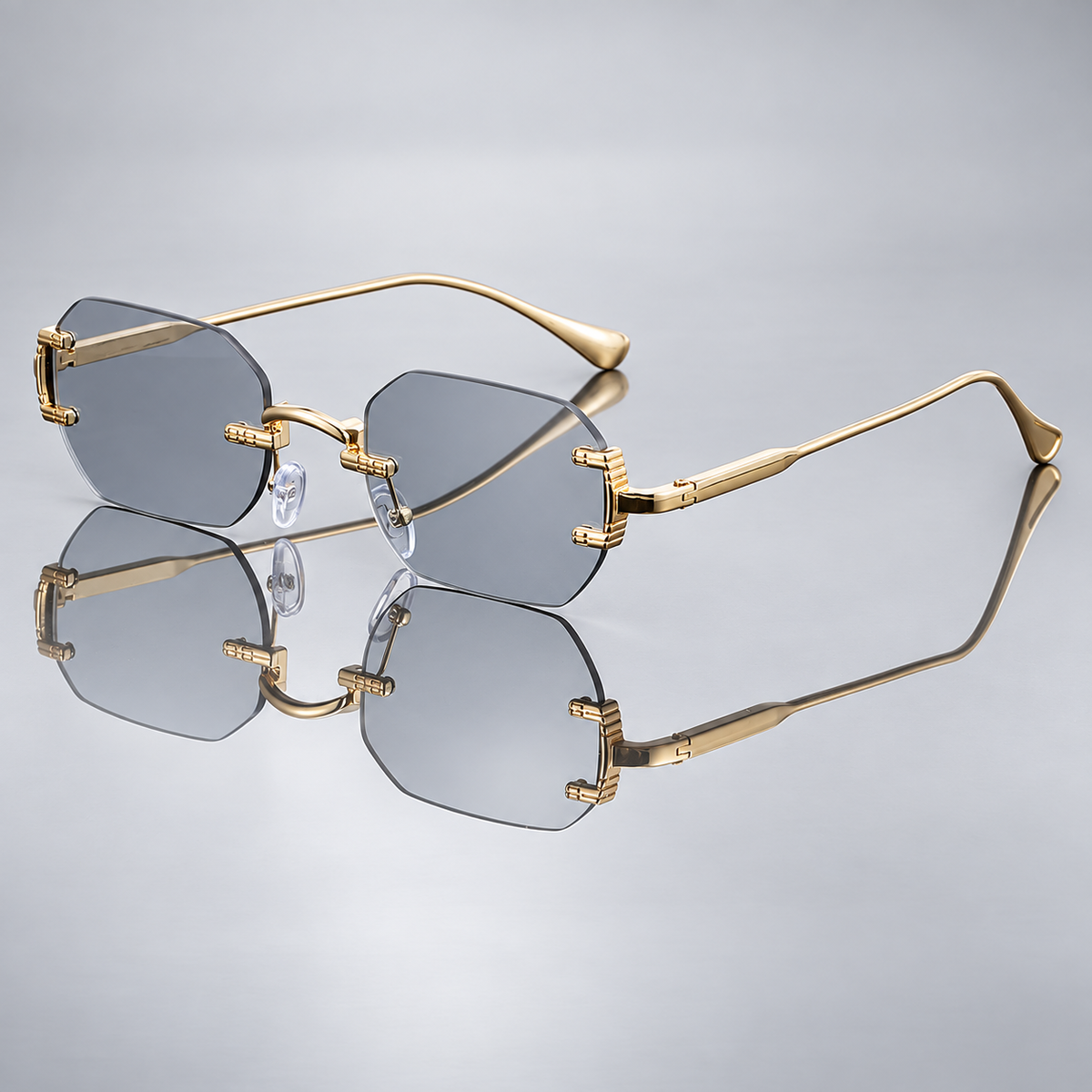 Giulia Geometric Rimless Sunglasses