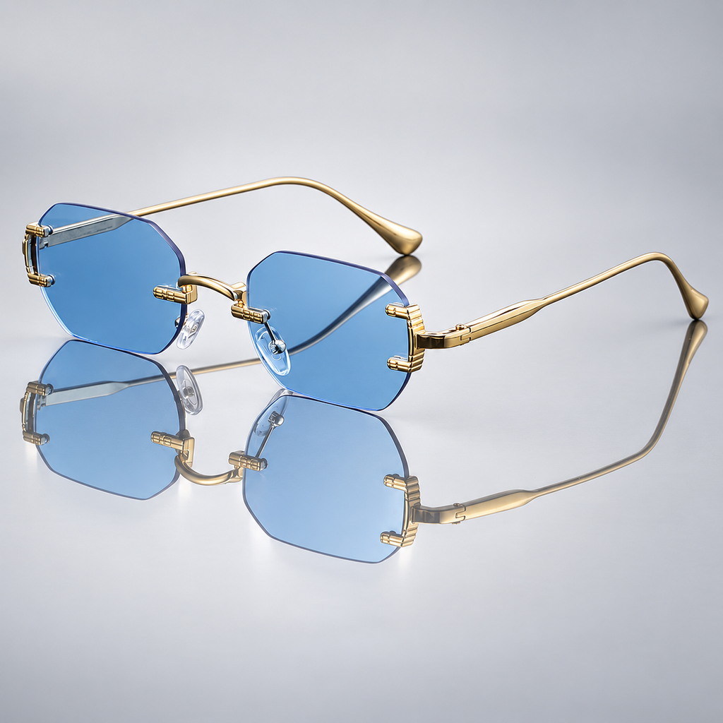 Giulia Geometric Rimless Sunglasses