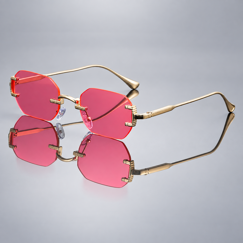 Giulia Geometric Rimless Sunglasses