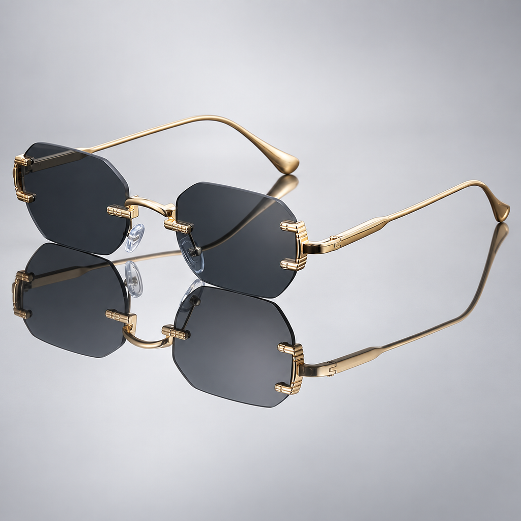 Giulia Geometric Rimless Sunglasses