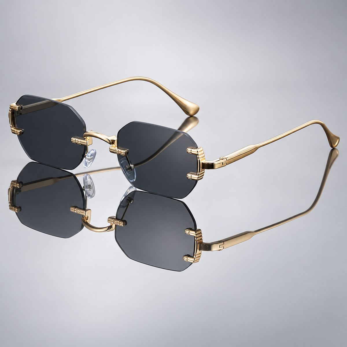 Giulia Geometric Rimless Sunglasses
