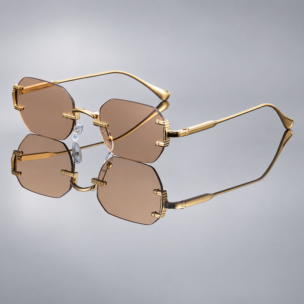 Giulia Geometric Rimless Sunglasses