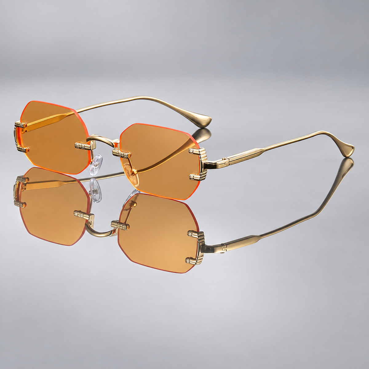 Giulia Geometric Rimless Sunglasses