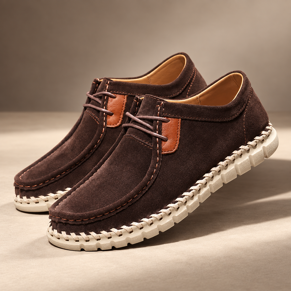 Graham Men’s Moc-Toe Lace-Up Casual Shoes