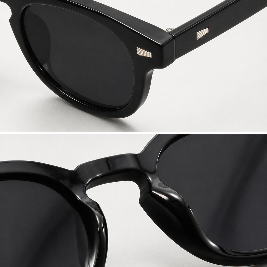 Graham Retro Round-Frame Sunglasses