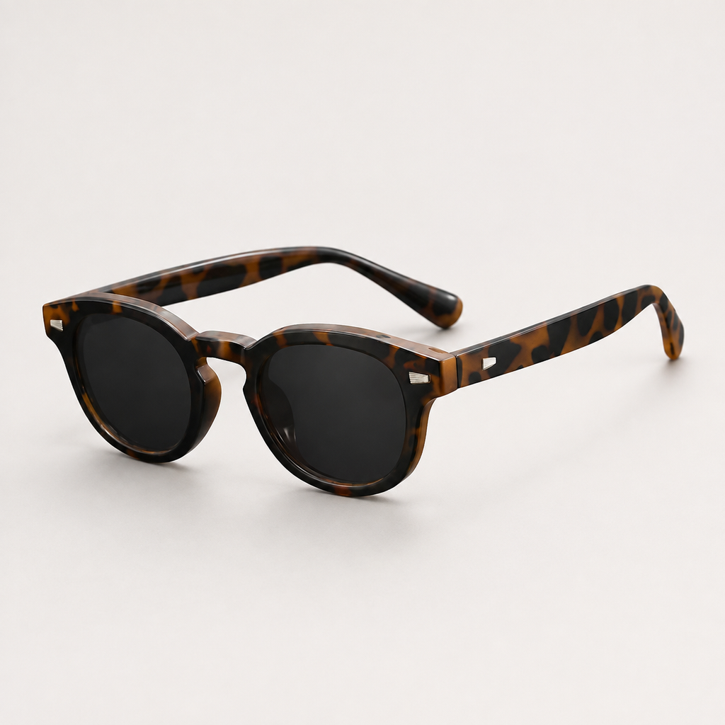 Graham Retro Round-Frame Sunglasses
