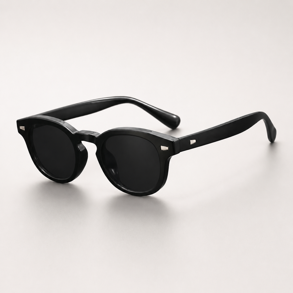 Graham Retro Round-Frame Sunglasses