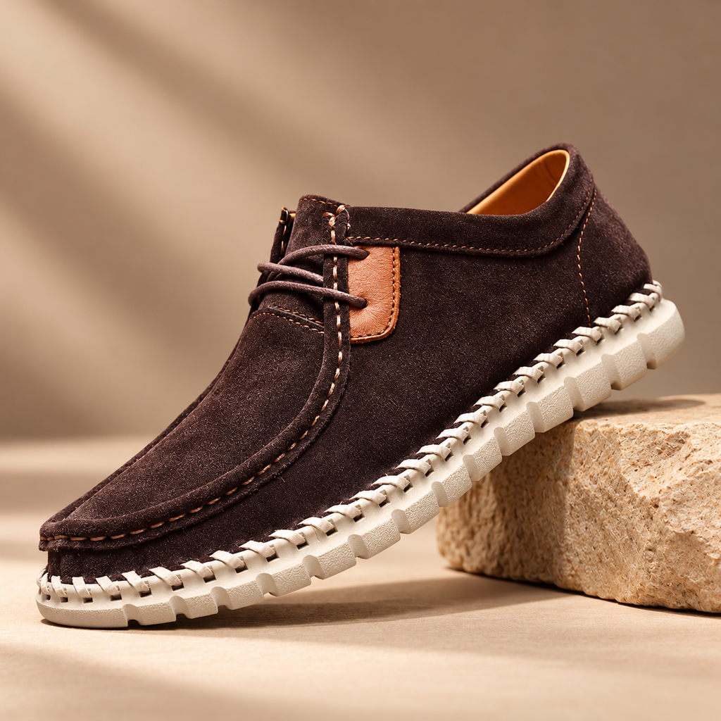 Graham Men’s Moc-Toe Lace-Up Casual Shoes