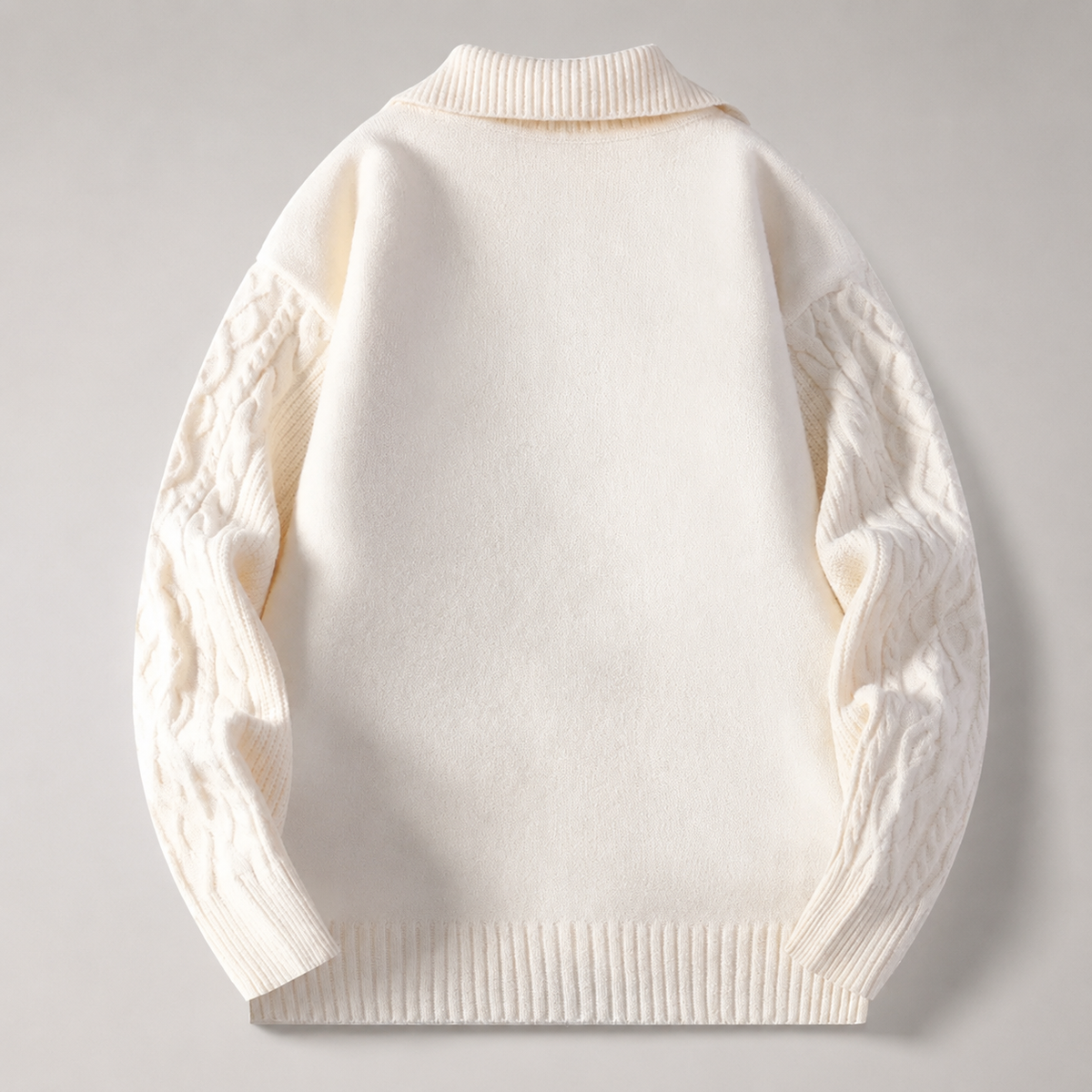 Graham Collared  Cable Knit Cardigan