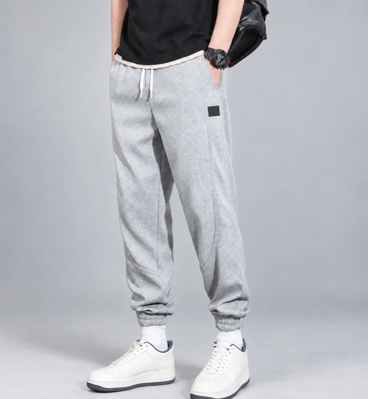 Vittorio Men’s Tapered Jogger Pants with Elastic Cuffs