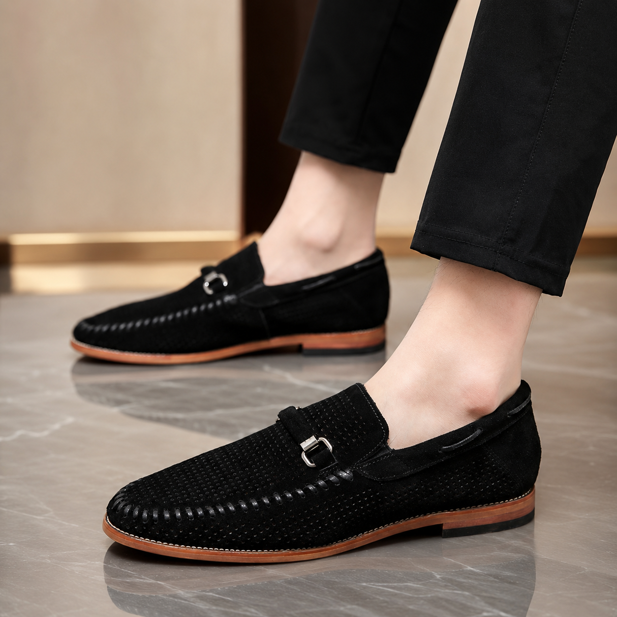 Grayson Suede Slip-On Loafers