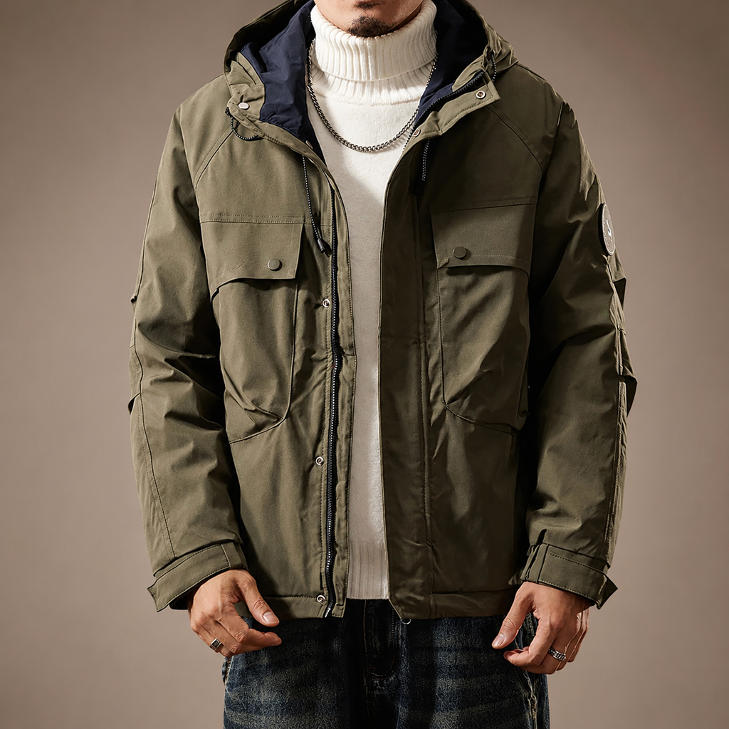 Grayson Multi-Pocket Hooded Cotton Jacket