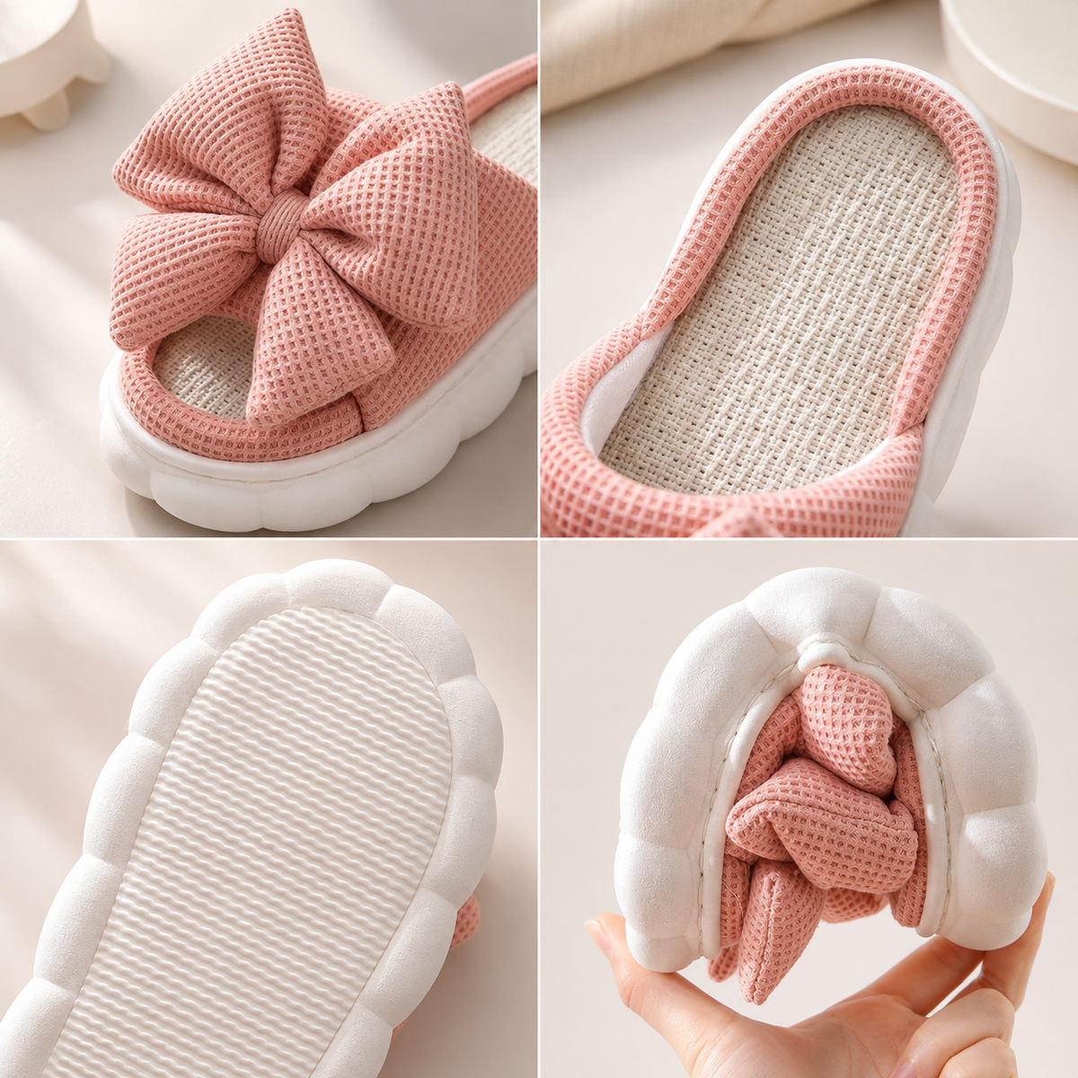 Hailey Women’s Waffle-Knit Slippers