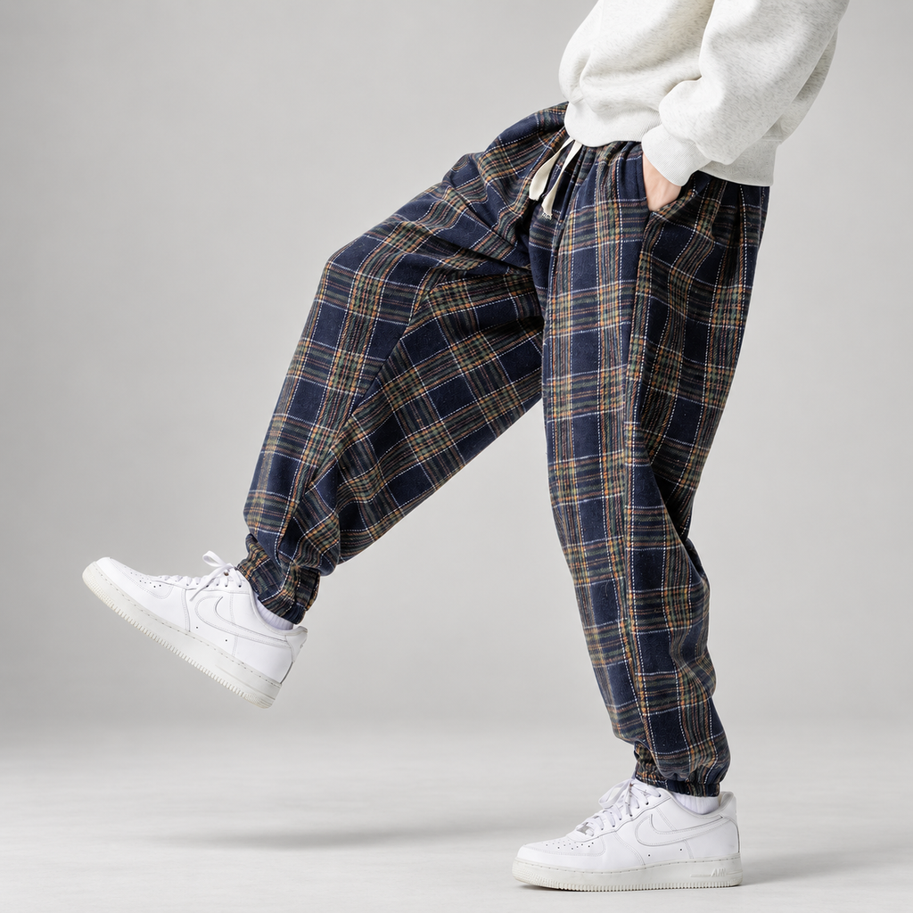 Harris Men’s Relaxed Plaid Jogger Pants