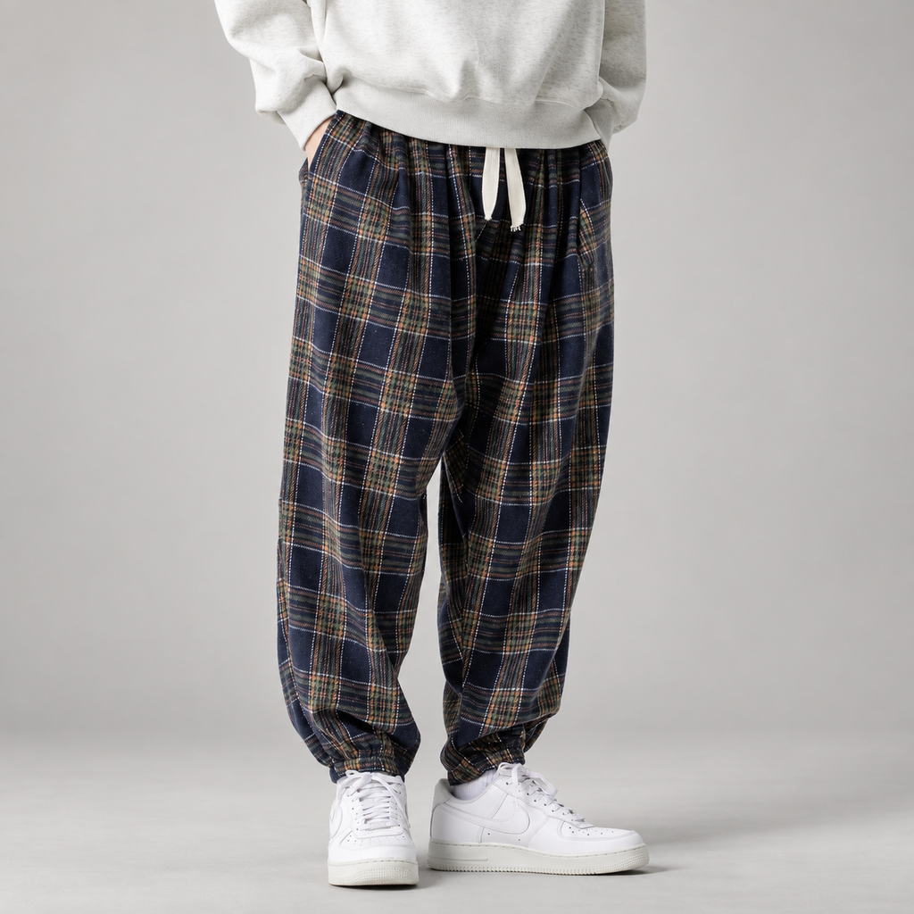 Harris Men’s Relaxed Plaid Jogger Pants