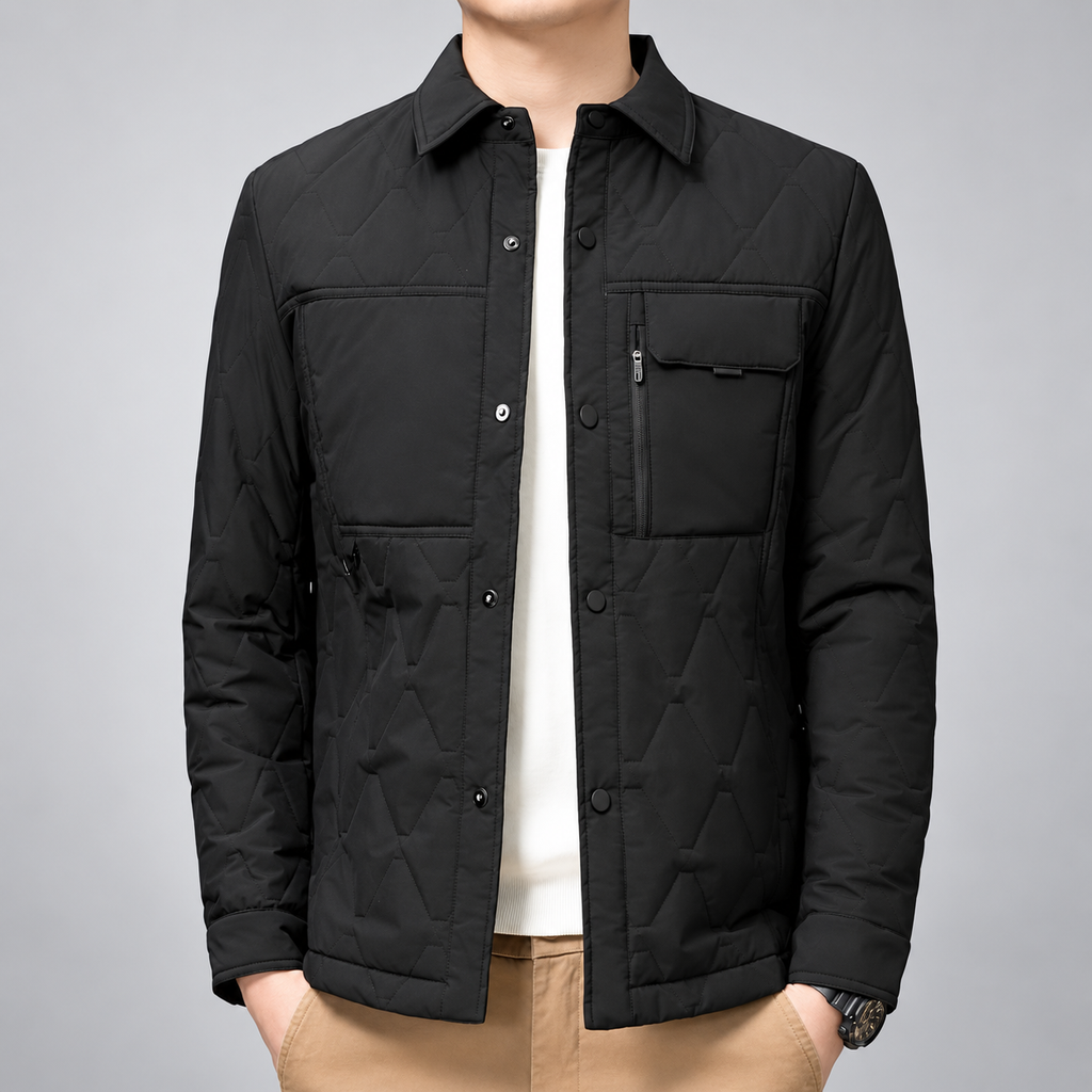 Harrison Men’s Quilted Utility Shirt Jacket