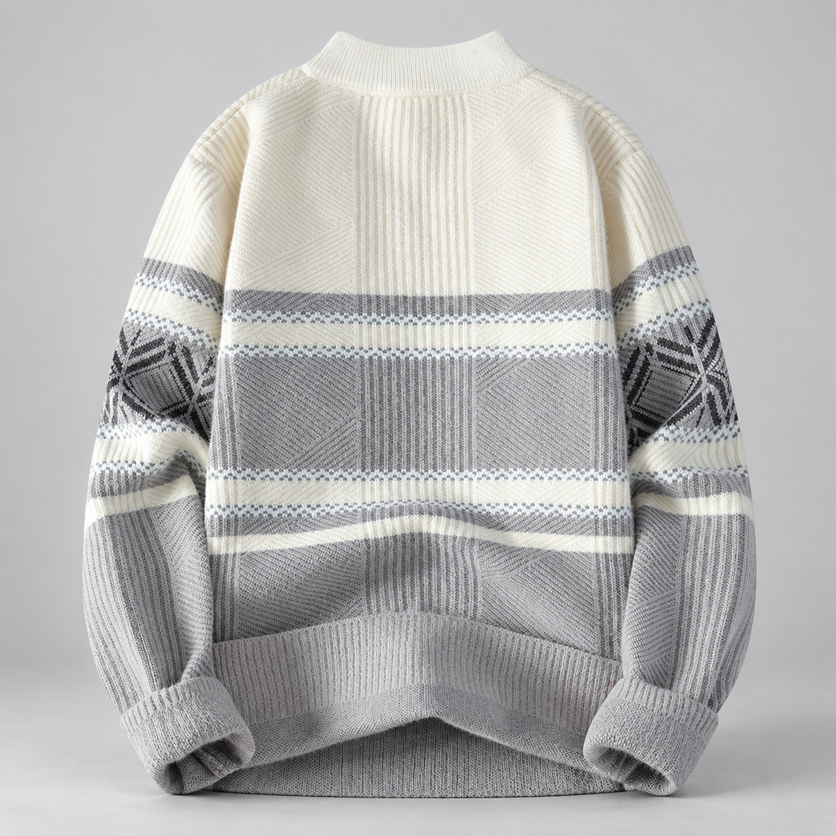 Harrison Men’s Geometric Knit Quarter-Zip Sweater