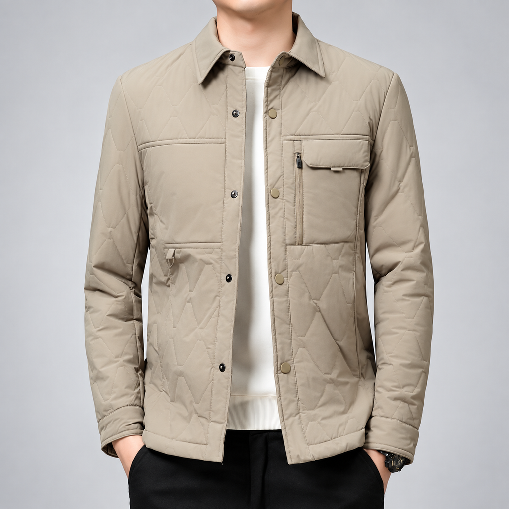 Harrison Men’s Quilted Utility Shirt Jacket