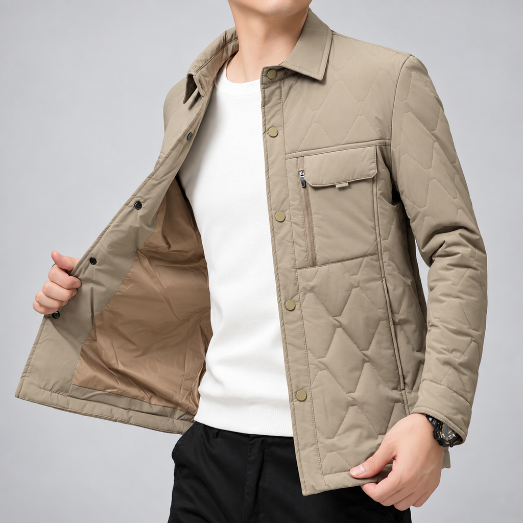 Harrison Men’s Quilted Utility Shirt Jacket