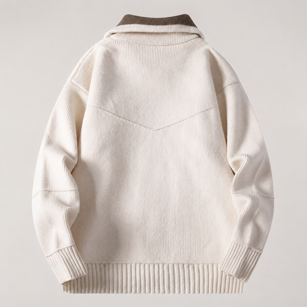 Heritage Contrast Full-Zip Knit Jacket