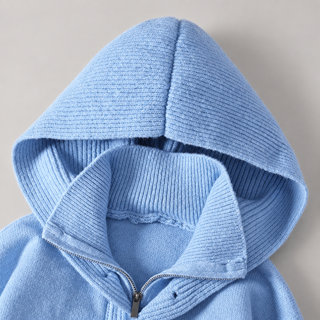 Holden Men’s Hooded Knit Sweater with Quarter-Zip
