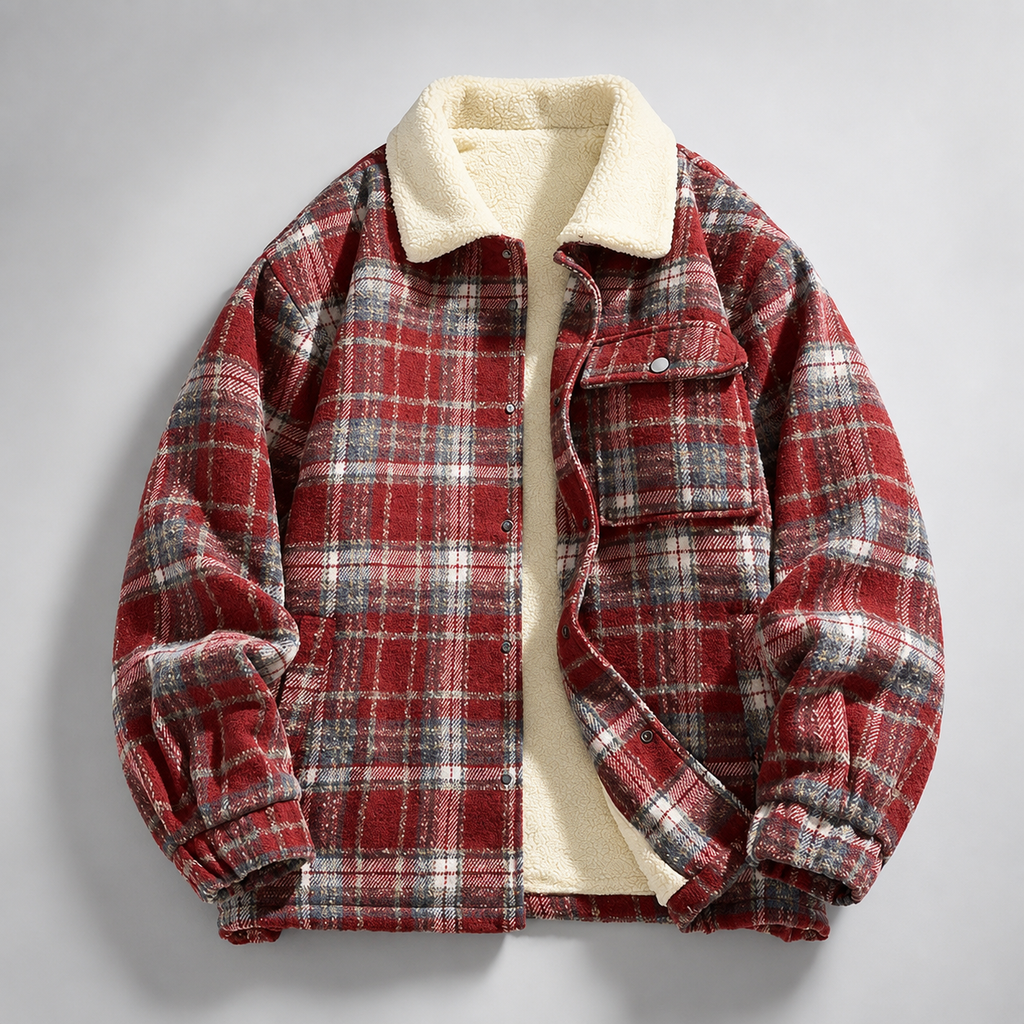 Hudson Men’s Plaid Zip Jacket