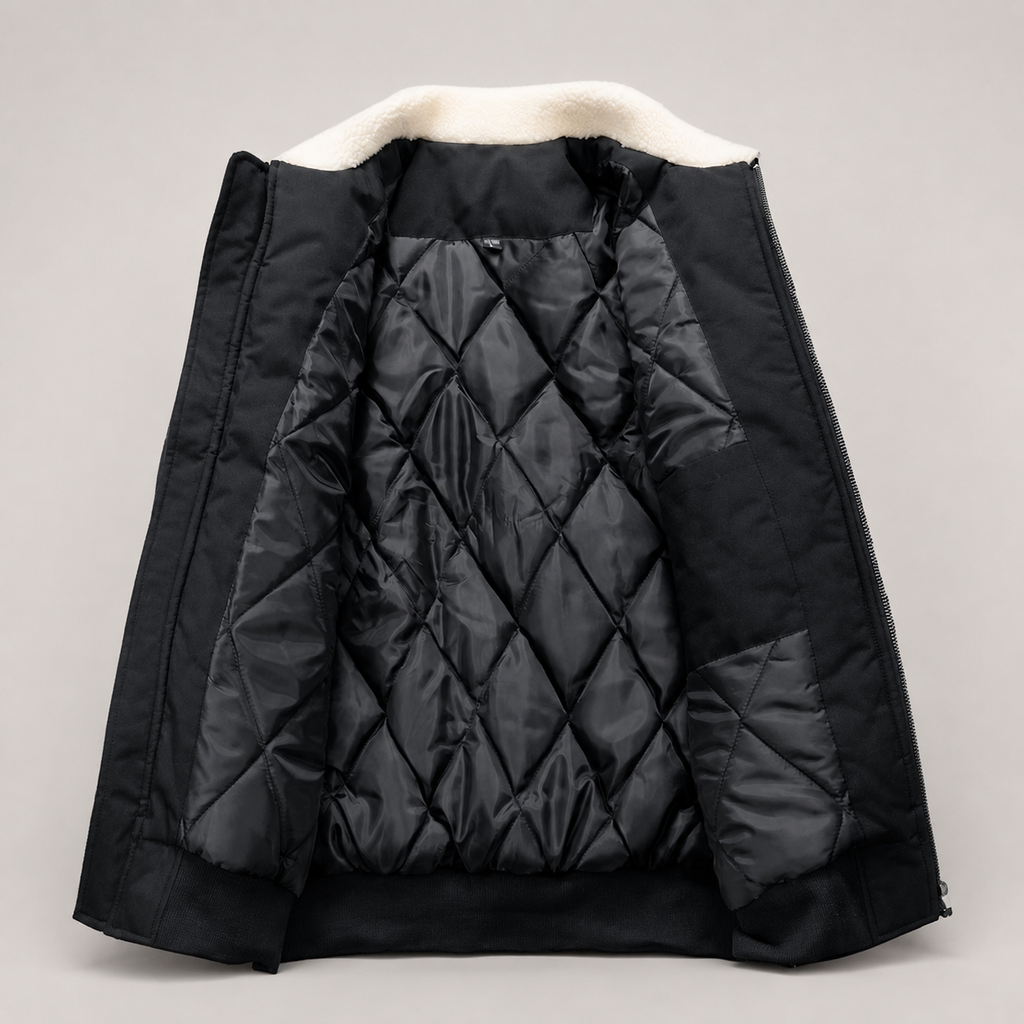 Hudson Men’s Sherpa Collar Bomber Jacket