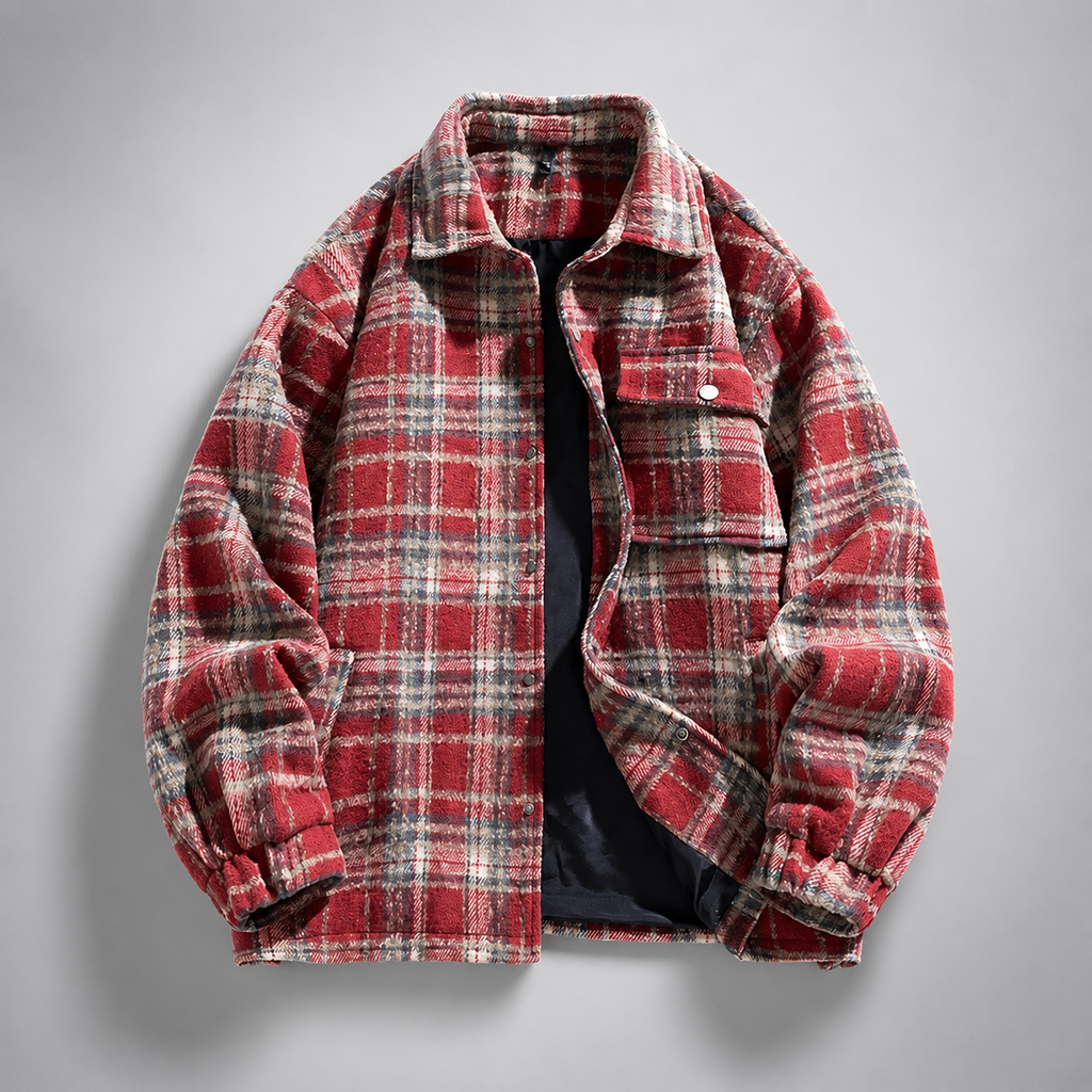 Hudson Men’s Plaid Zip Jacket