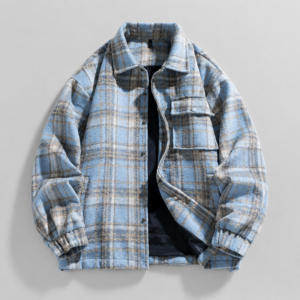 Hudson Men’s Plaid Zip Jacket