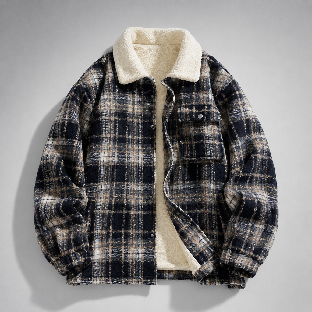 Hudson Men’s Plaid Zip Jacket