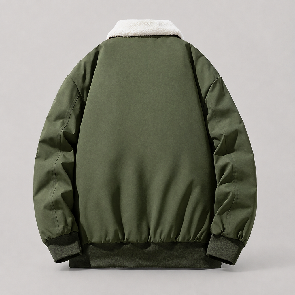 Hudson Men’s Sherpa Collar Bomber Jacket