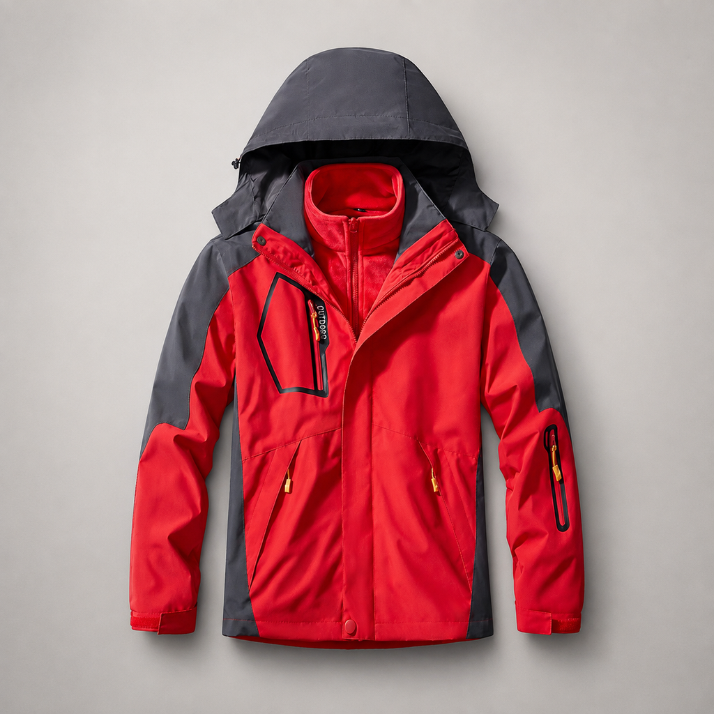 Hunter Men’s Hooded Outdoor Jacket with Fleece Layer