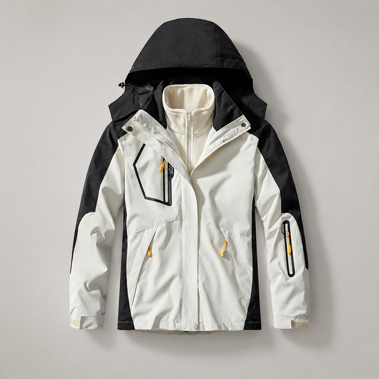 Hunter Men’s Hooded Outdoor Jacket with Fleece Layer