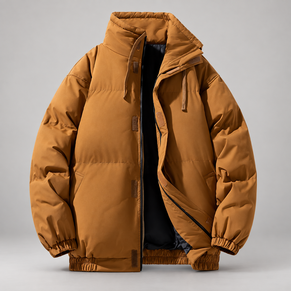 Huxley Men’s Padded High-Collar Zip Jacket