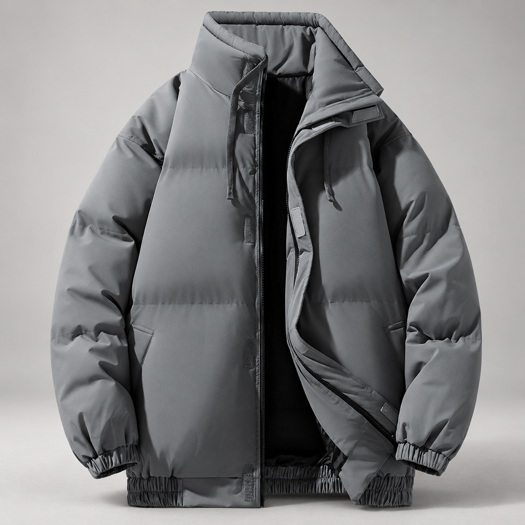 Huxley Men’s Padded High-Collar Zip Jacket