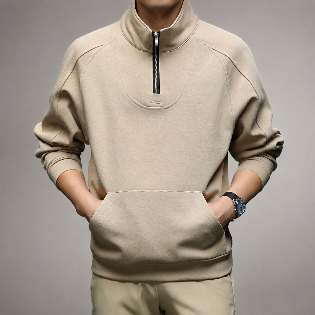 Jared Stand Collar Quarter-Zip Pullover
