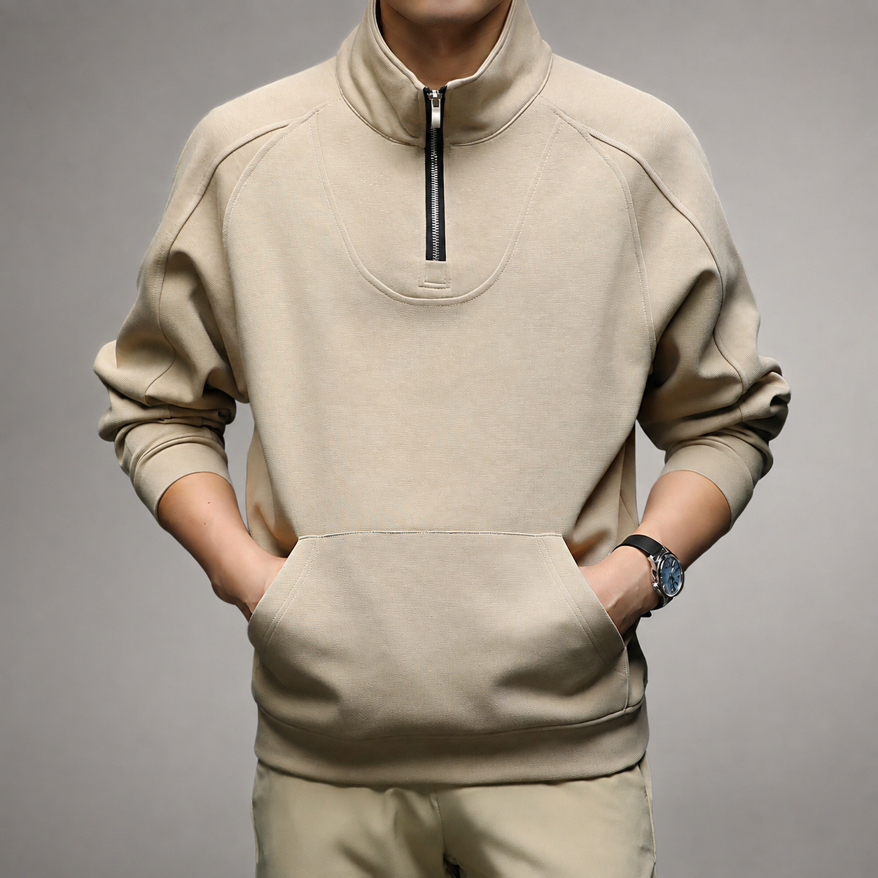 Jared Stand Collar Quarter-Zip Pullover