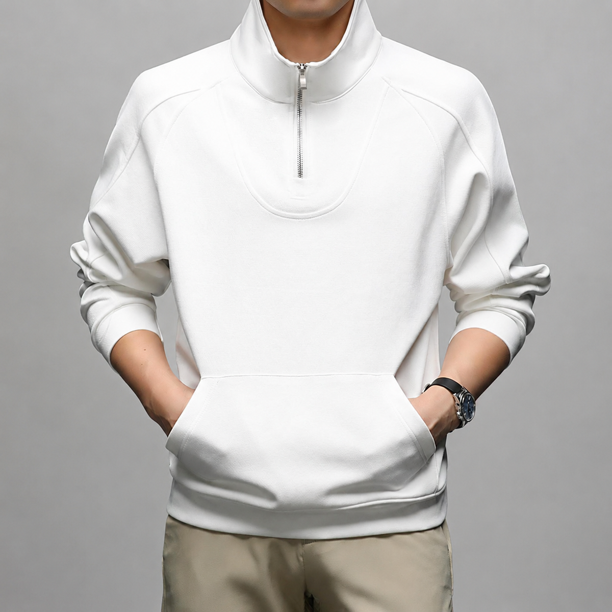 Jared Stand Collar Quarter-Zip Pullover
