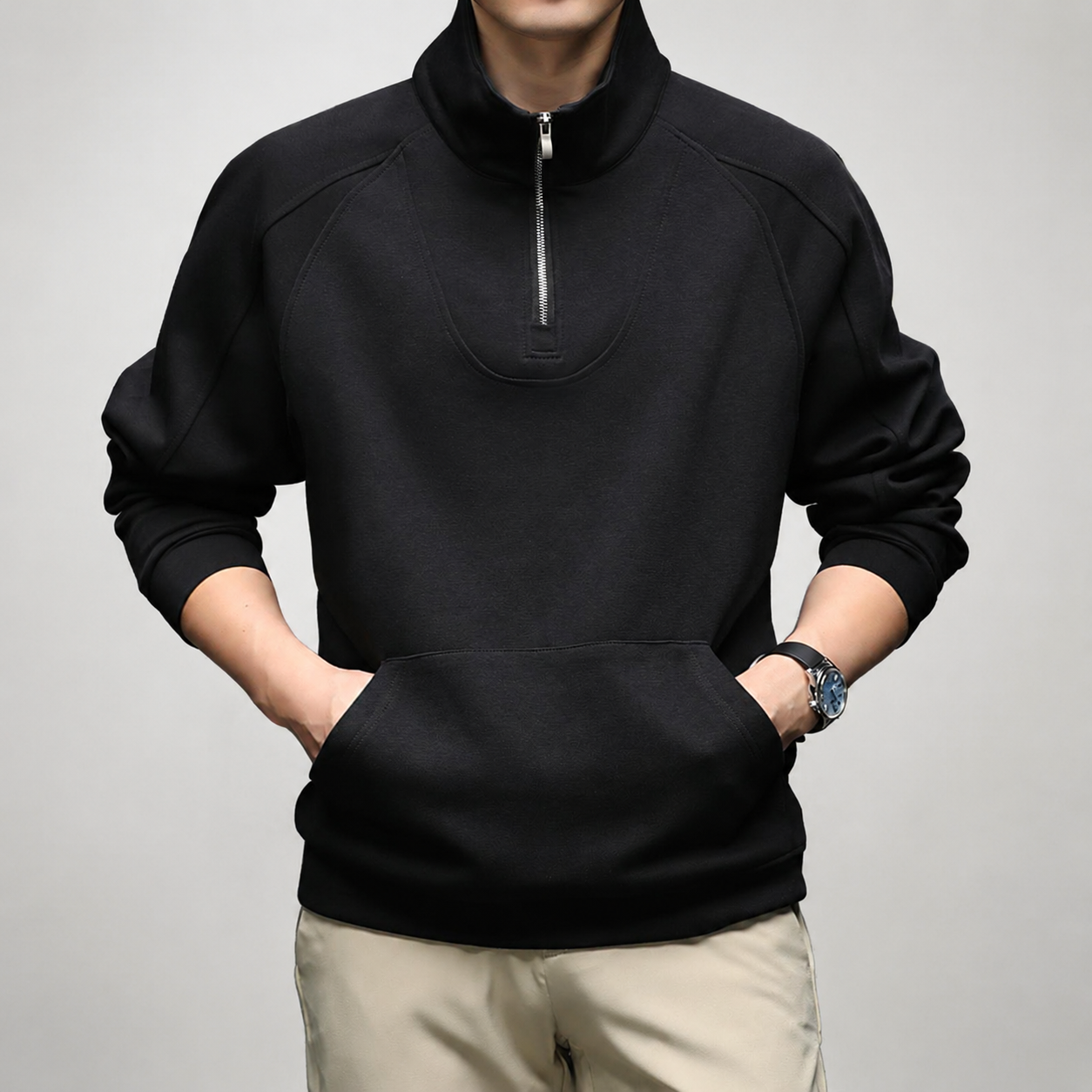 Jared Stand Collar Quarter-Zip Pullover