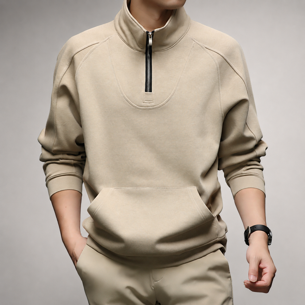 Jared Stand Collar Quarter-Zip Pullover