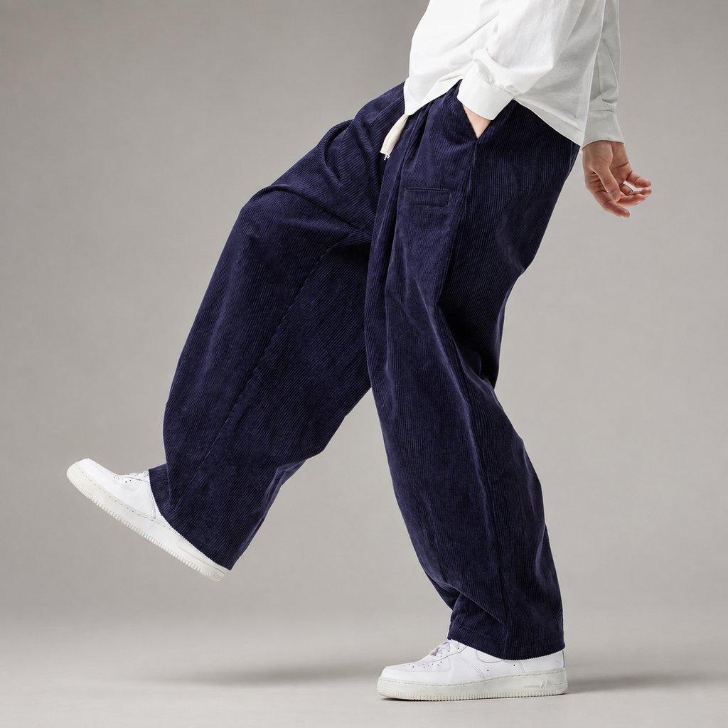 Jasper Men’s Wide-Leg Corduroy Drawstring Pants