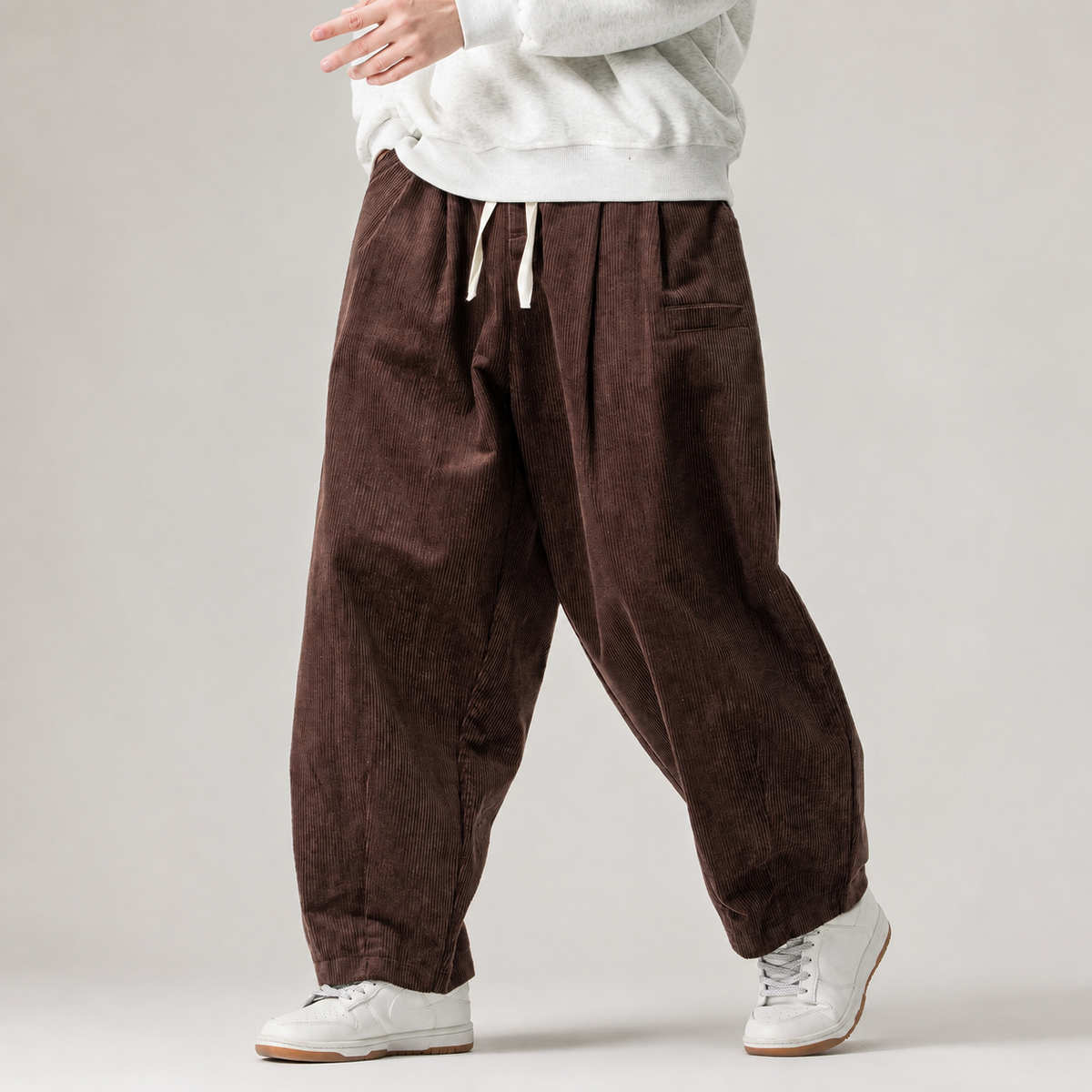 Jasper Men’s Wide-Leg Corduroy Drawstring Pants