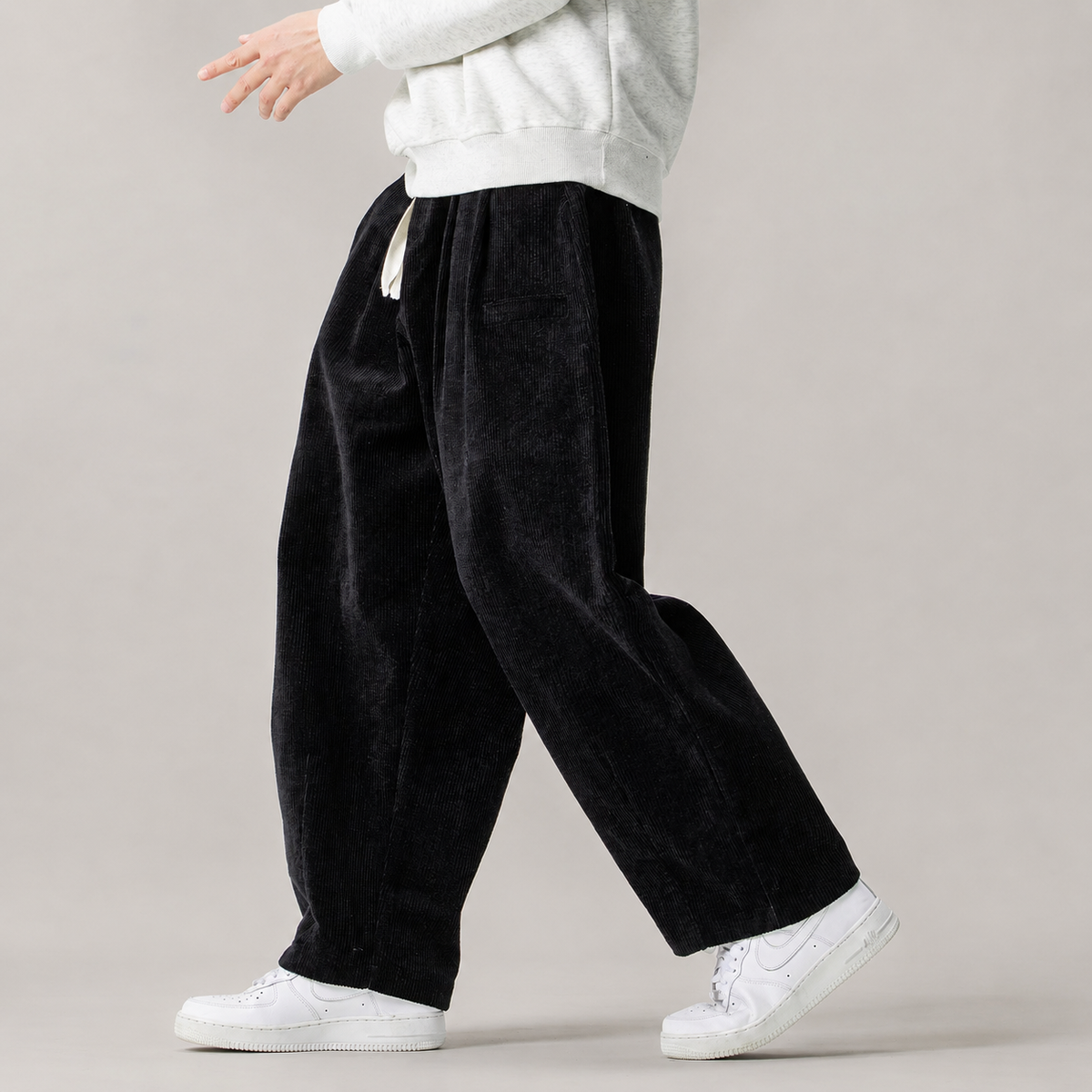 Jasper Men’s Wide-Leg Corduroy Drawstring Pants