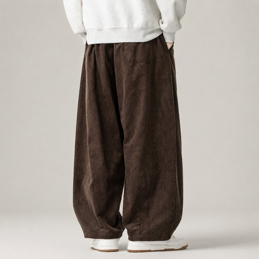 Jasper Men’s Wide-Leg Corduroy Drawstring Pants