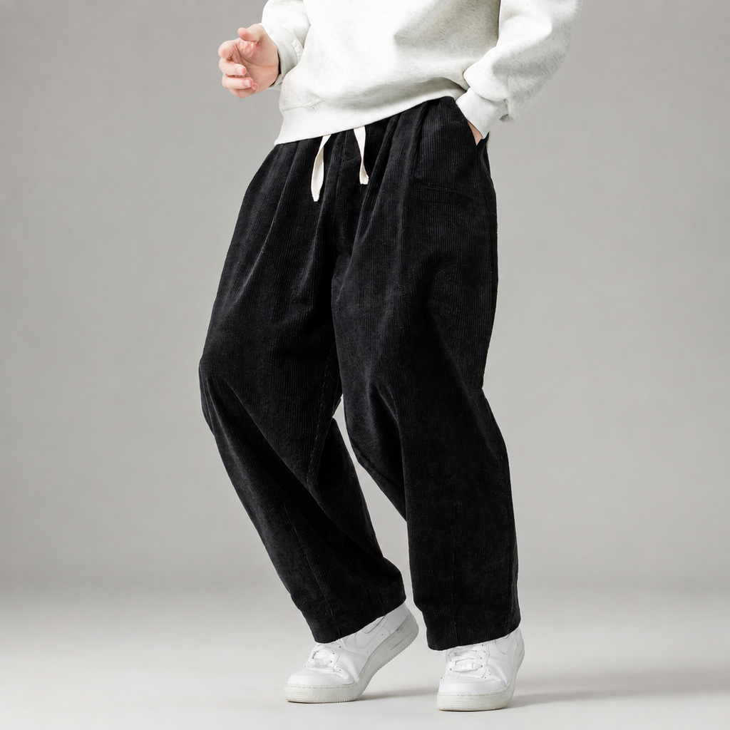 Jasper Men’s Wide-Leg Corduroy Drawstring Pants
