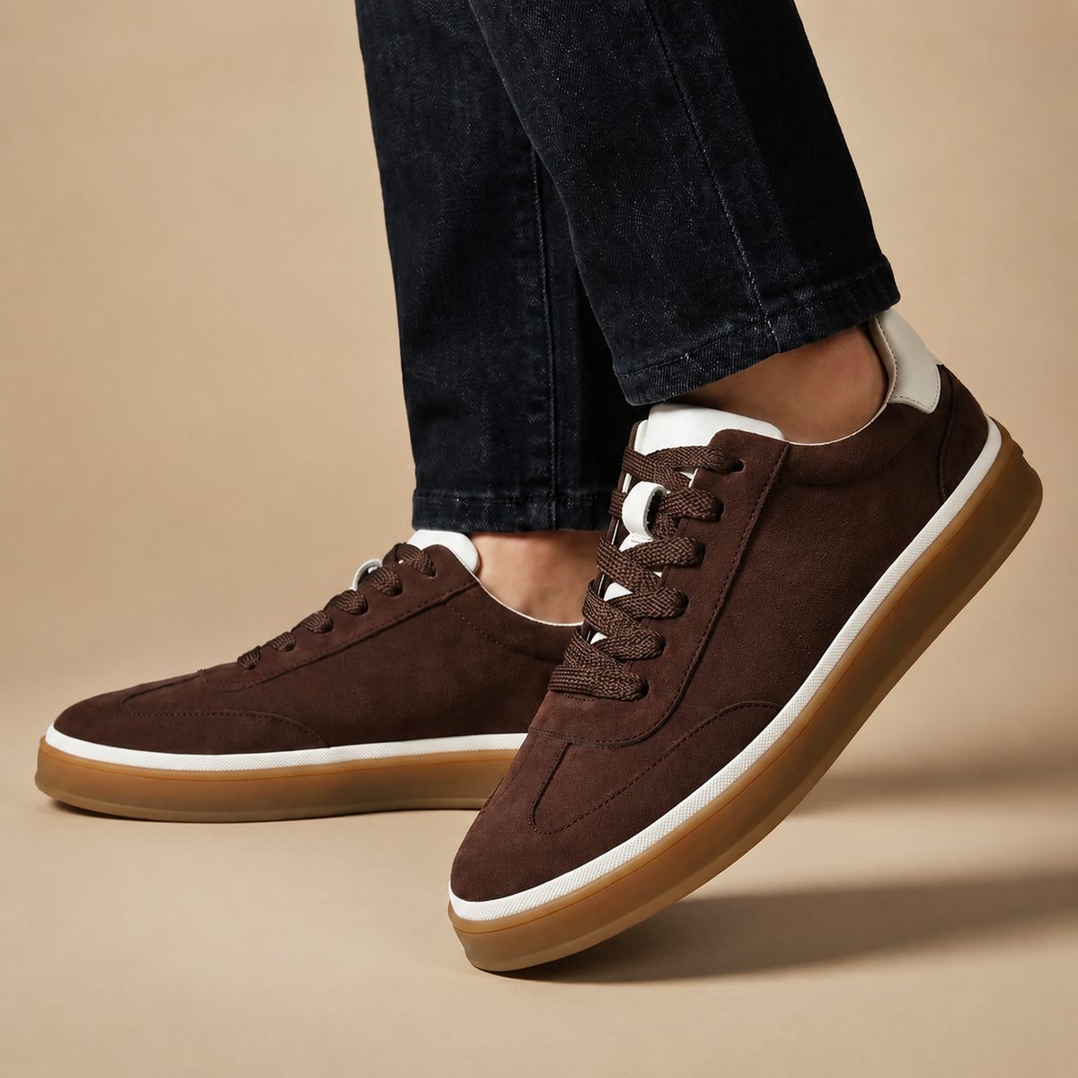 Jonathan Suede Low-Top Lace-Up Sneakers
