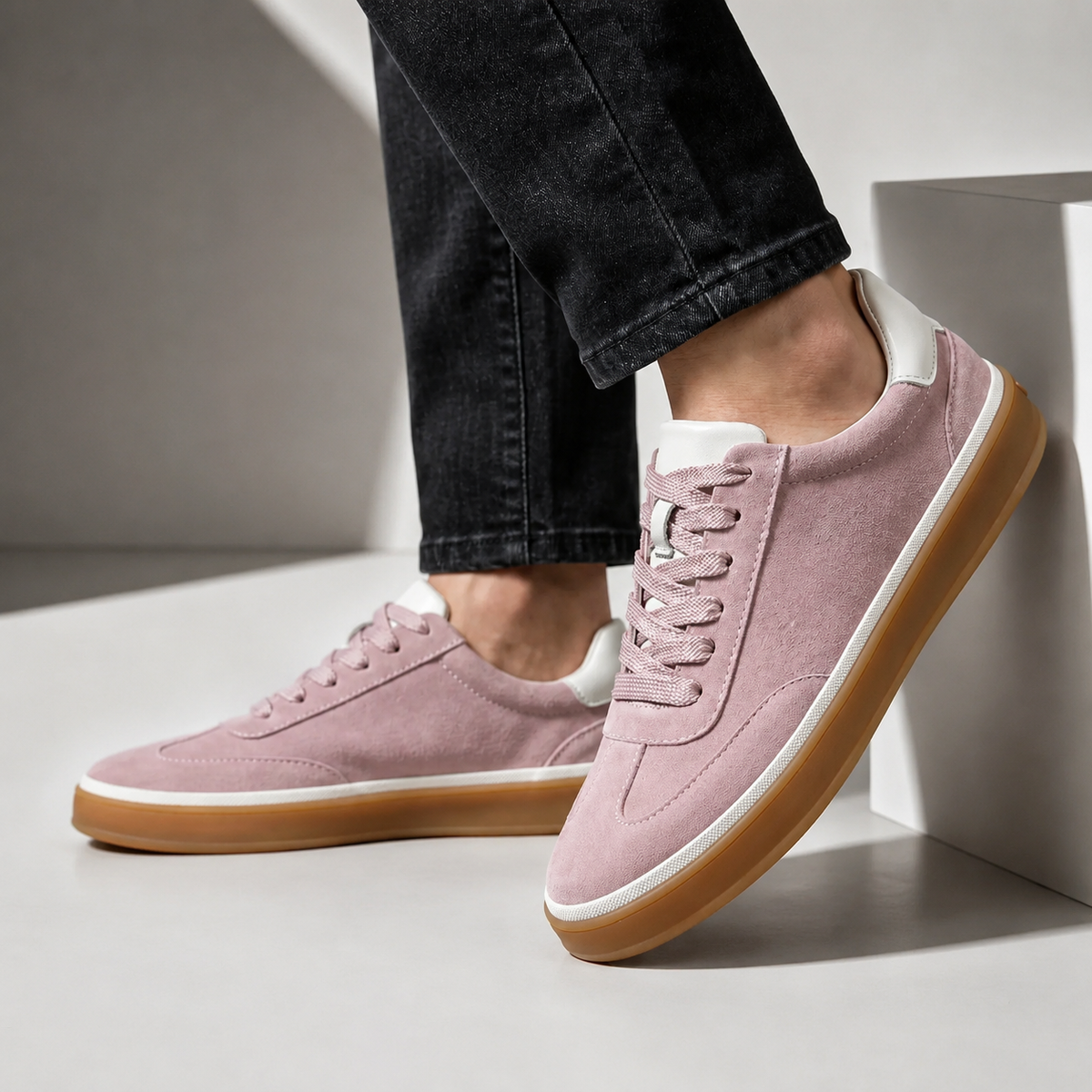 Jonathan Suede Low-Top Lace-Up Sneakers