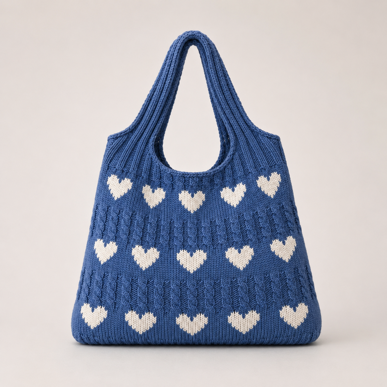 Juliette Women's Knitted Heart Tote Bag