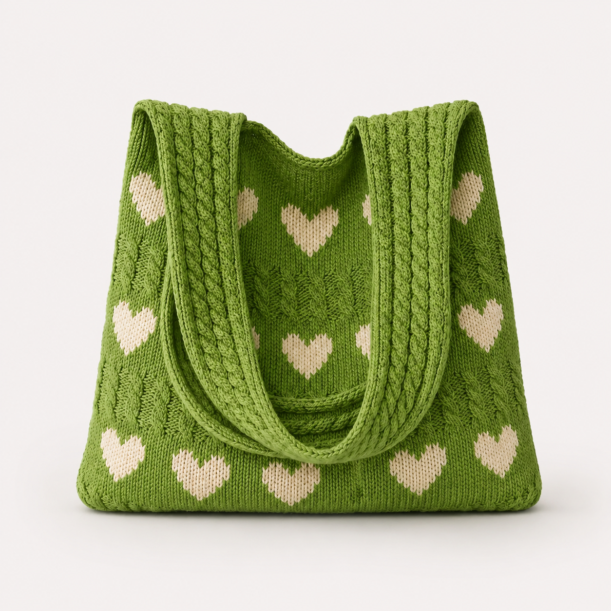 Juliette Women's Knitted Heart Tote Bag