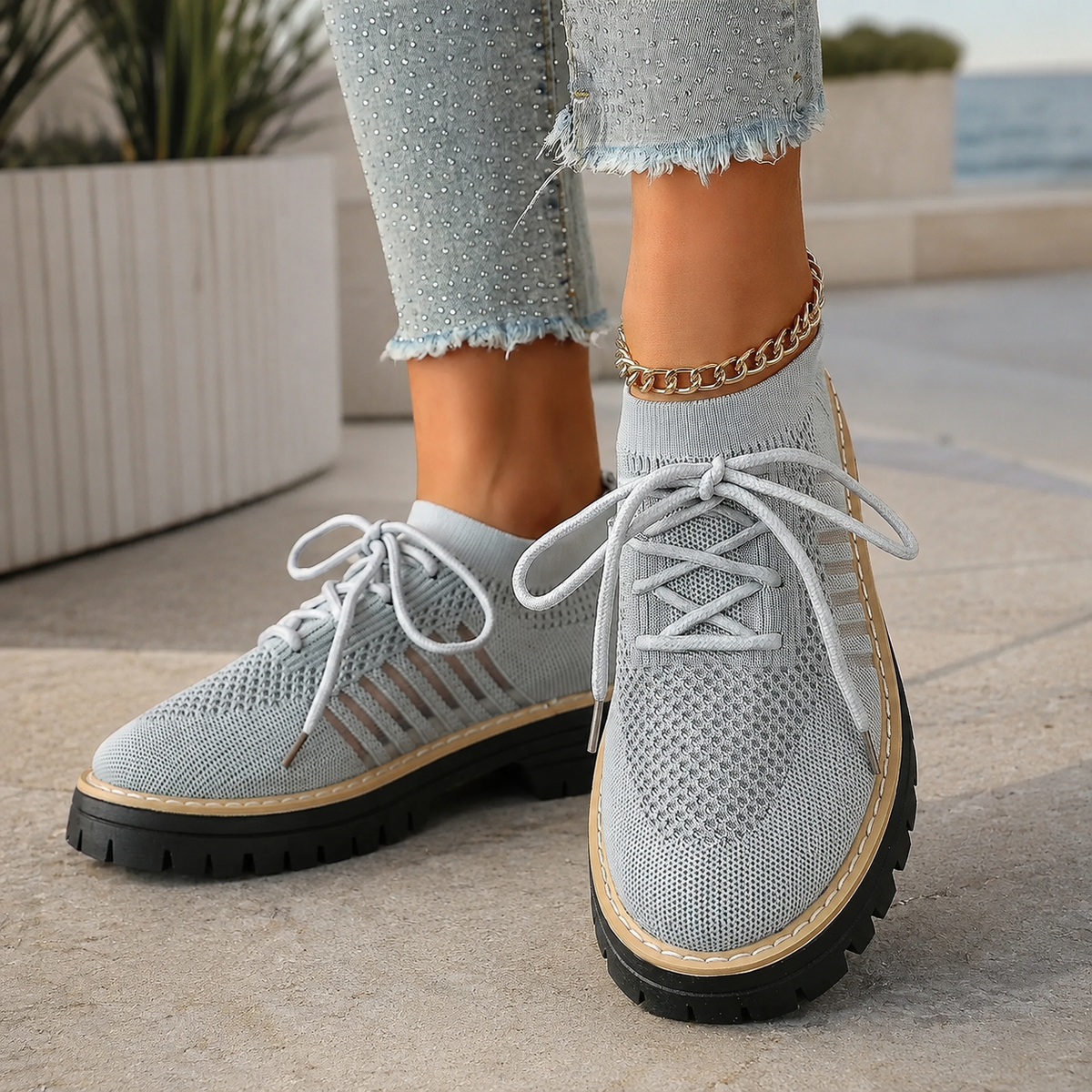 Kayla Platform Lace-Up Sneakers